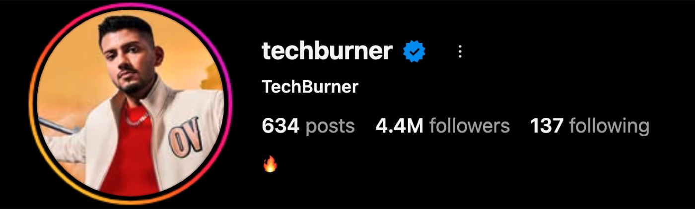 techburner Instagram — 4.4M followers